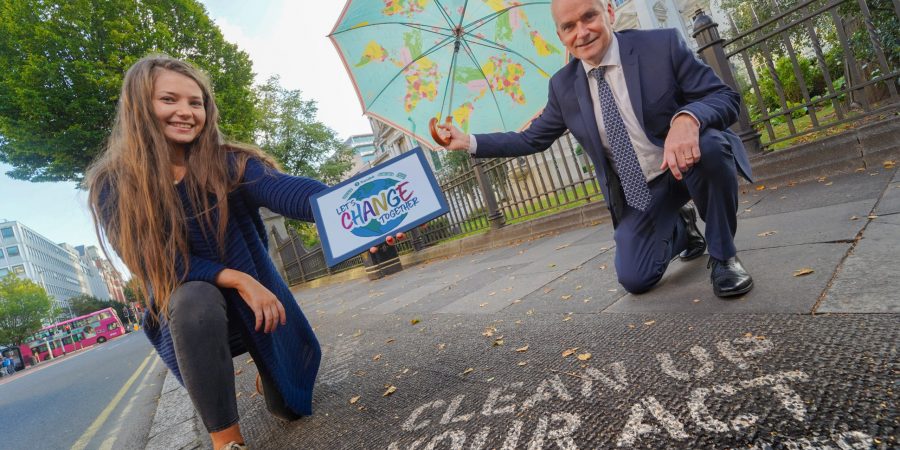 Pictured at the launch of the new #LetsChangeTogether initiative are Chris Conway, Translink Group Chief Executive and Emer Rafferty, the first ambassador of Translink’s new ‘Changemakers’ youth programme.